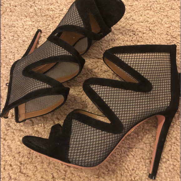 Authentic Aquazzura Peep toe booties size 37.5 - Picture 2 of 8